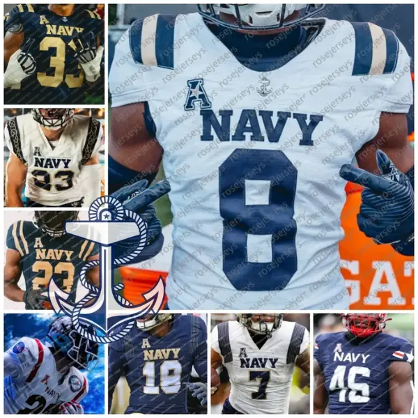 Navy Midshipmen Custom Football NCCA Jersey