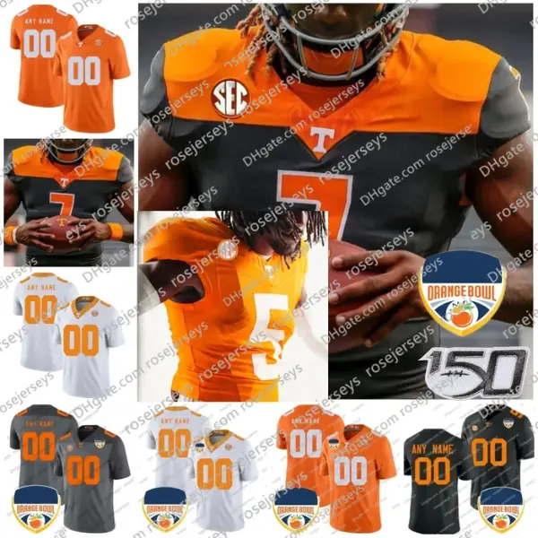 Tennessee Vols Custom Black Bowl NCCA Jersey